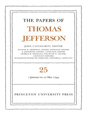 cover image of The Papers of Thomas Jefferson, Volume 25